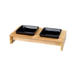 Trixie Napf-Set - Keramik/Holz -Online Haustier Lieferungen trixie voer waterbak set keramiek hout 178702 0500 none