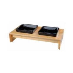 Trixie Napf-Set - Keramik/Holz -Online Haustier Lieferungen trixie voer waterbak set keramiek hout 178711 0500 none